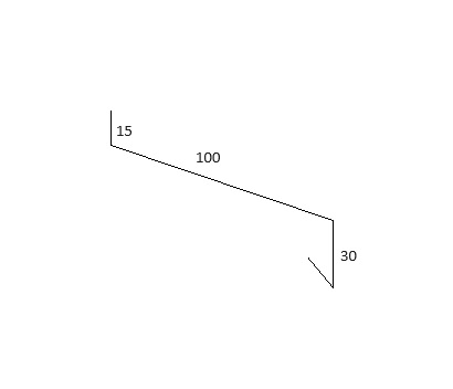 WARMA Ikkunapelti musta 100mm, pituus 2m