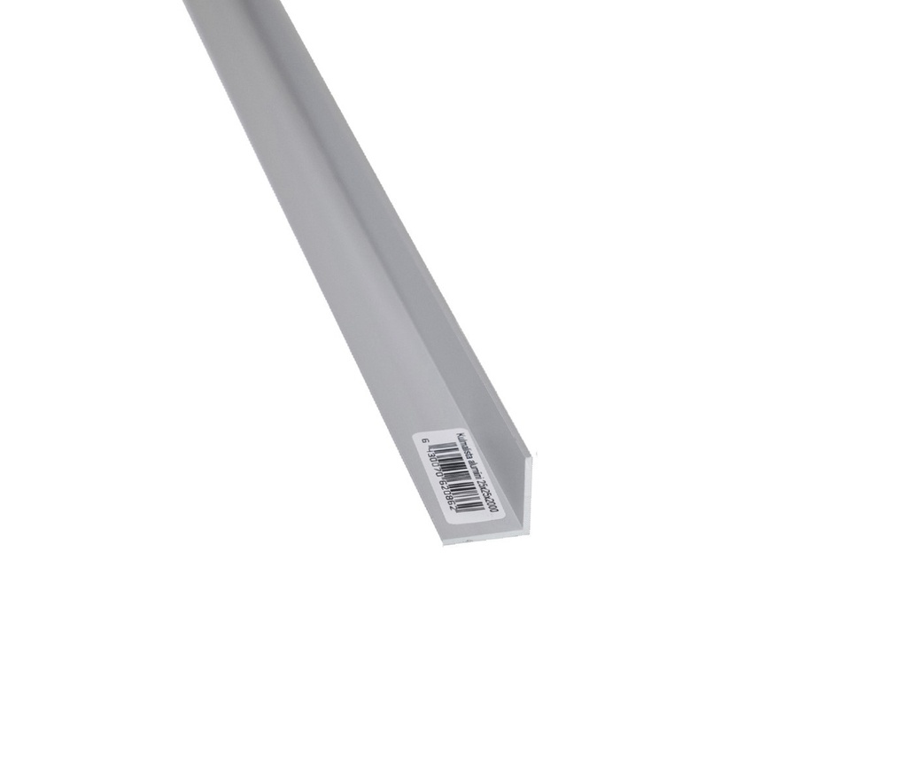 WARMA Kulmalista alumiini 25x25x2mm, pituus 2m