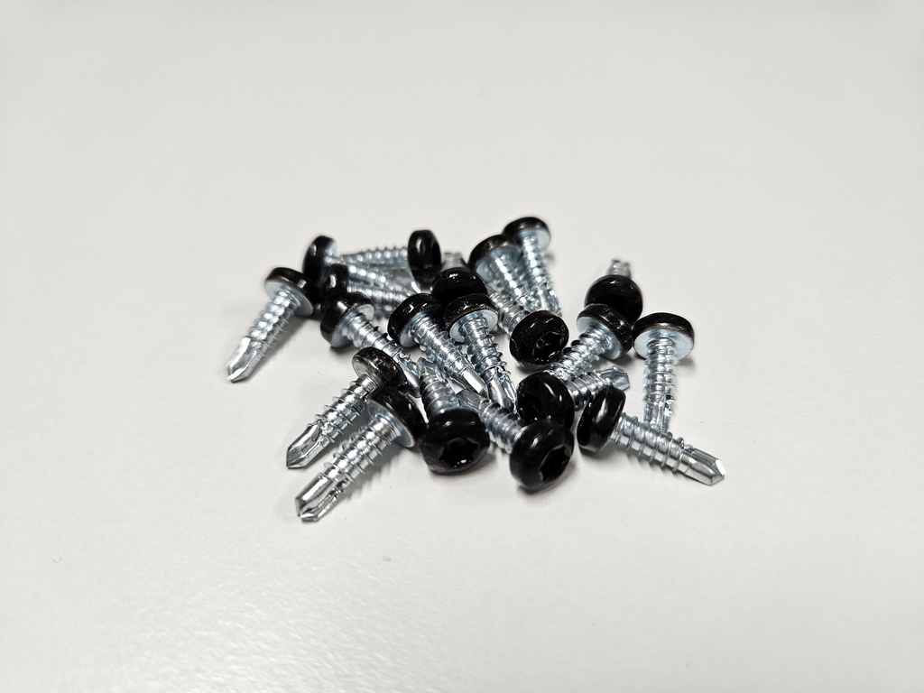 WARMA Ikkunapeltiruuvi musta 20kpl 