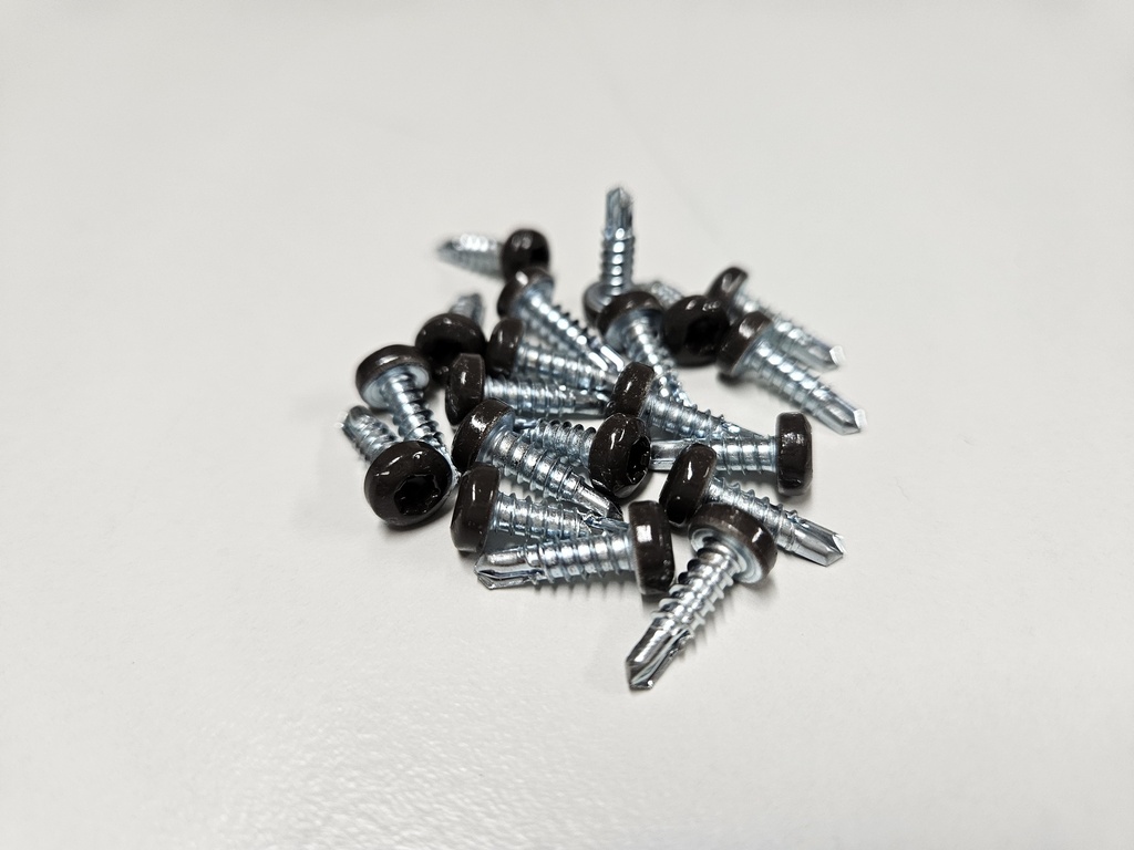 WARMA Ikkunapeltiruuvi tumma ruskea 20kpl 