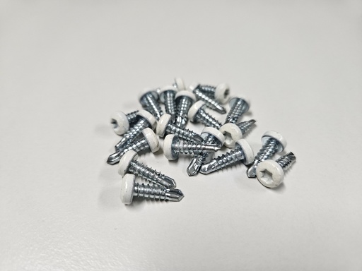 [6430070624488] WARMA Ikkunapeltiruuvi valkoinen 20kpl 